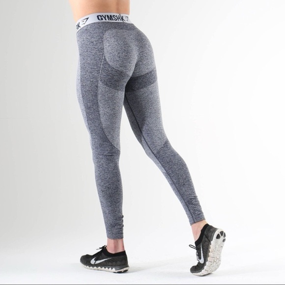 Gymshark Leggings Women's Size‎ Medium Blue Grey Flex Booty Contour Stretch - Picture 5 of 8